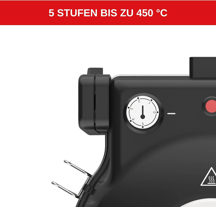 ERATEC - Steinofen SET PM-27. Elektischer Pizzaofen für innen & aussen. Tisch-Ofen bis zu 400°C, Pla