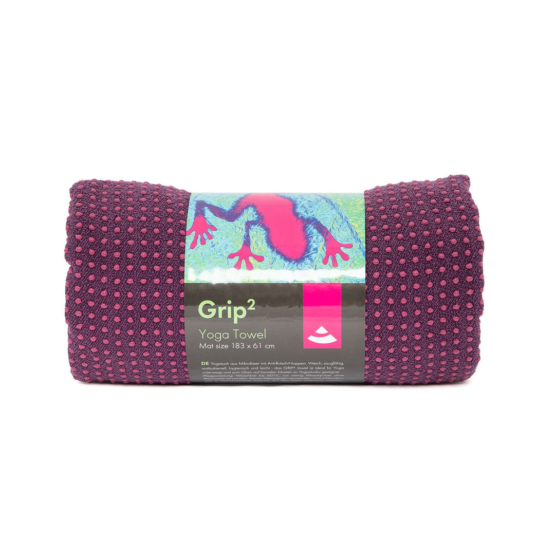 Bodhi GRIP2 Yoga Towel | Yoga-Handtuch mit Anrtirutsch-Noppen | Mikrofaser-Yogatuch | Rutschfestes T