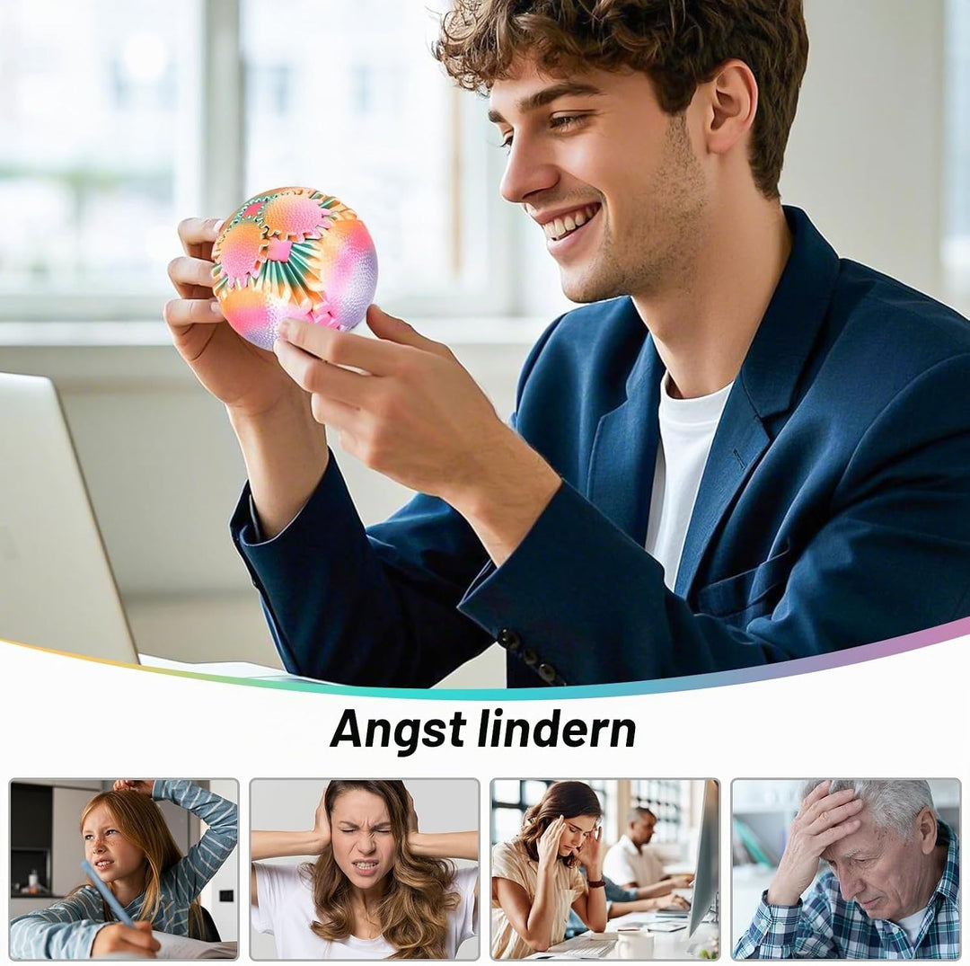 Gear Ball Fidget Spielzeug Steampunk Zahnrad Kugel Stressabbau Sensorisches Spielzeug autistische Ki