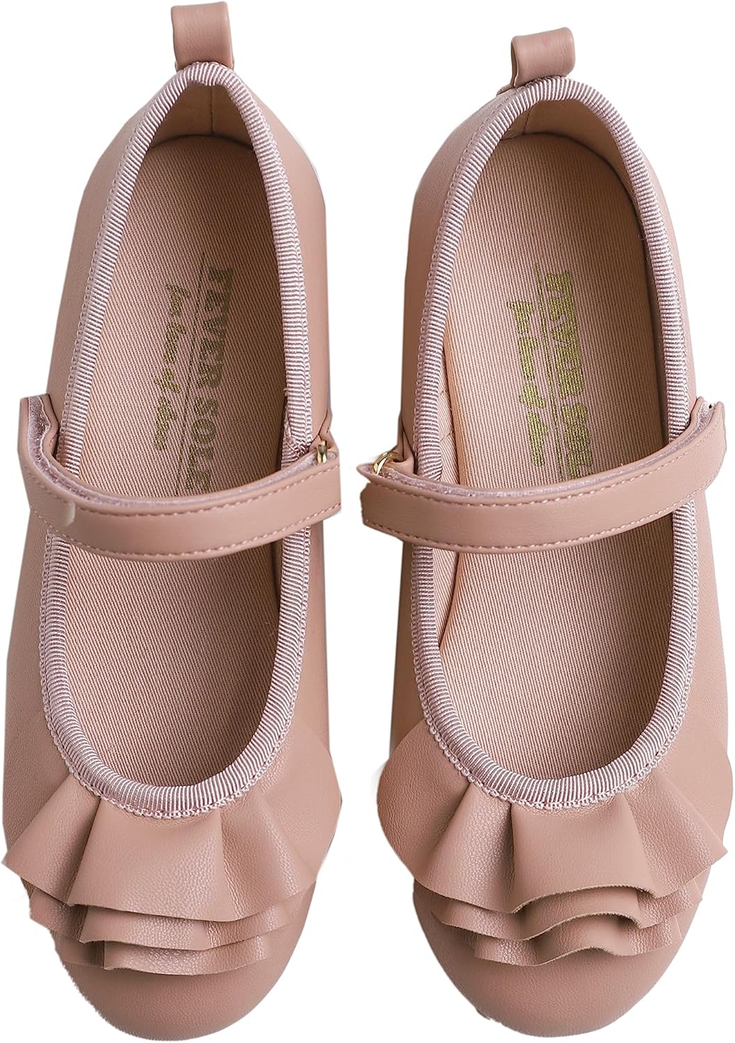 Feversole Girls Cute Dress, Mädchen süsses Kleid Mary Jane Schuhe weiche Party Urlaub Ballerinas 29