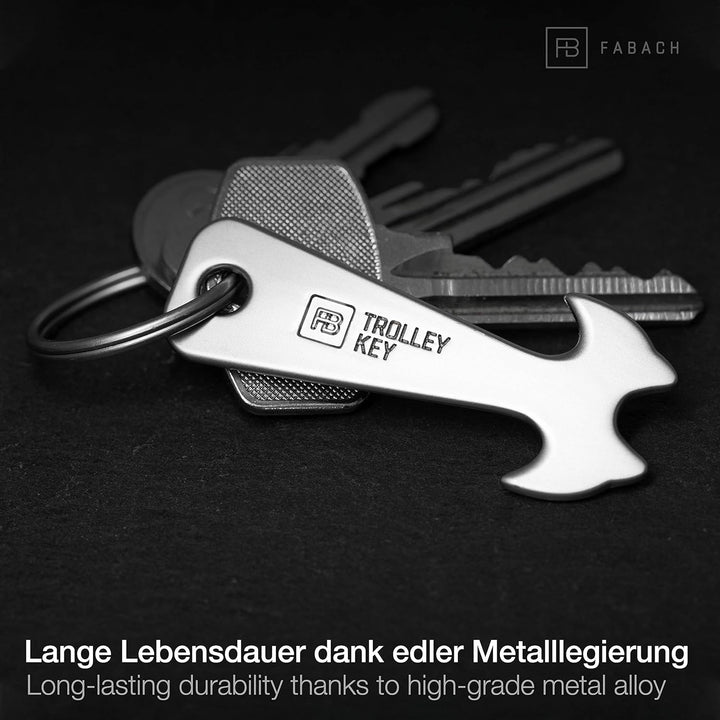FABACH Trolley Key Einkaufswagenlöser - Ersetzt Einkaufswagenchip, Einkaufschip - Schlüsselanhänger