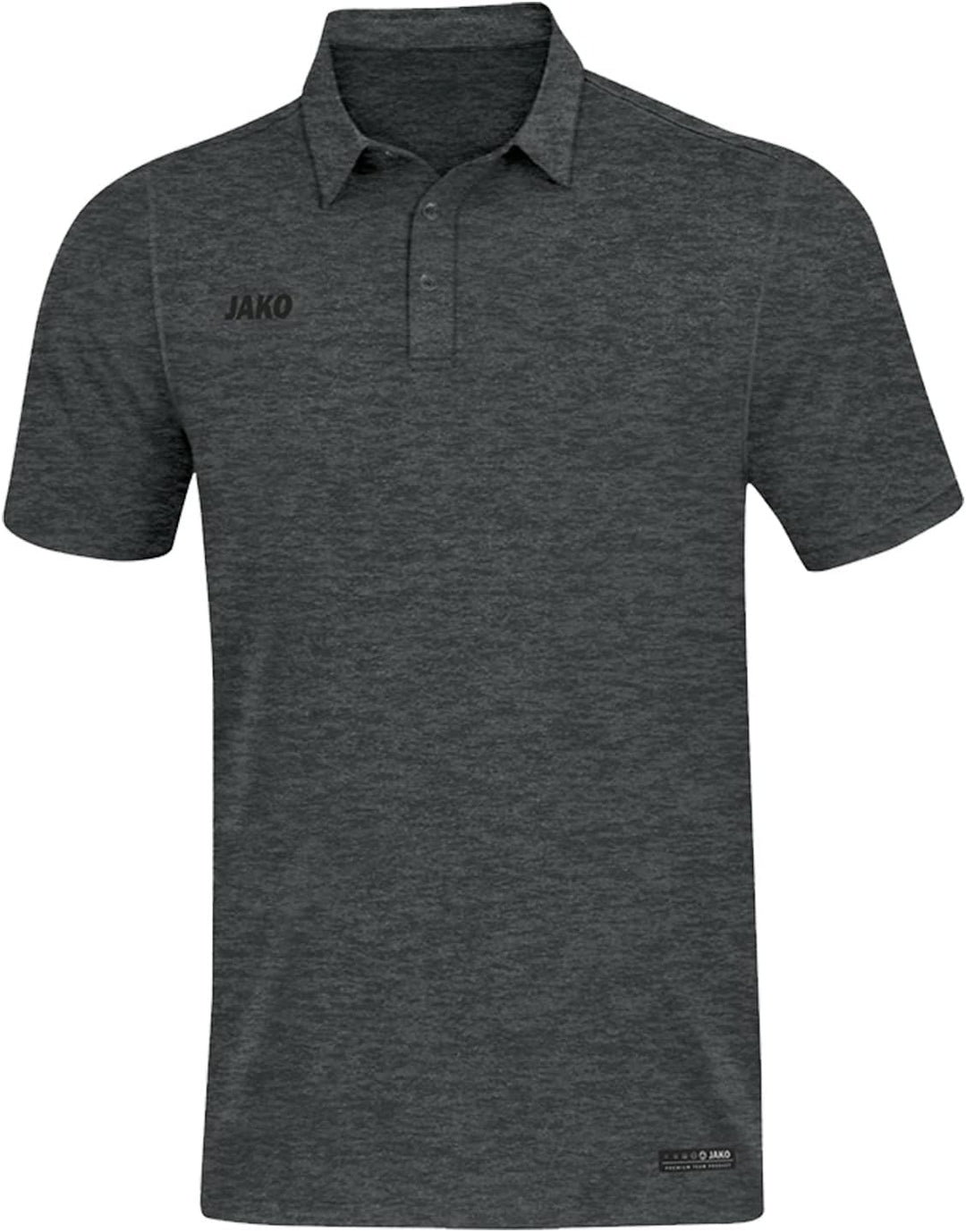 JAKO Herren Polos Polo Premium Basics, marine meliert, XXL, 6329 S Anthrazit Meliert, S Anthrazit Me