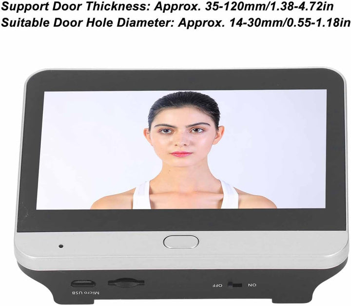 Focket Gucklochkamera für Wohnungstür, WiFi-Video-Türklingel Digitale Türkamera mit 4,3 Zoll TFT-LCD