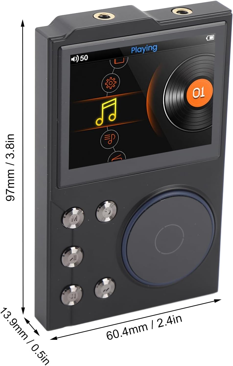 Hi Res MP3 Player, 16GB Bluetooth 5.3 HiFi DSD DAC FLAC Audio Player Verlustfreier Hochauflösender M