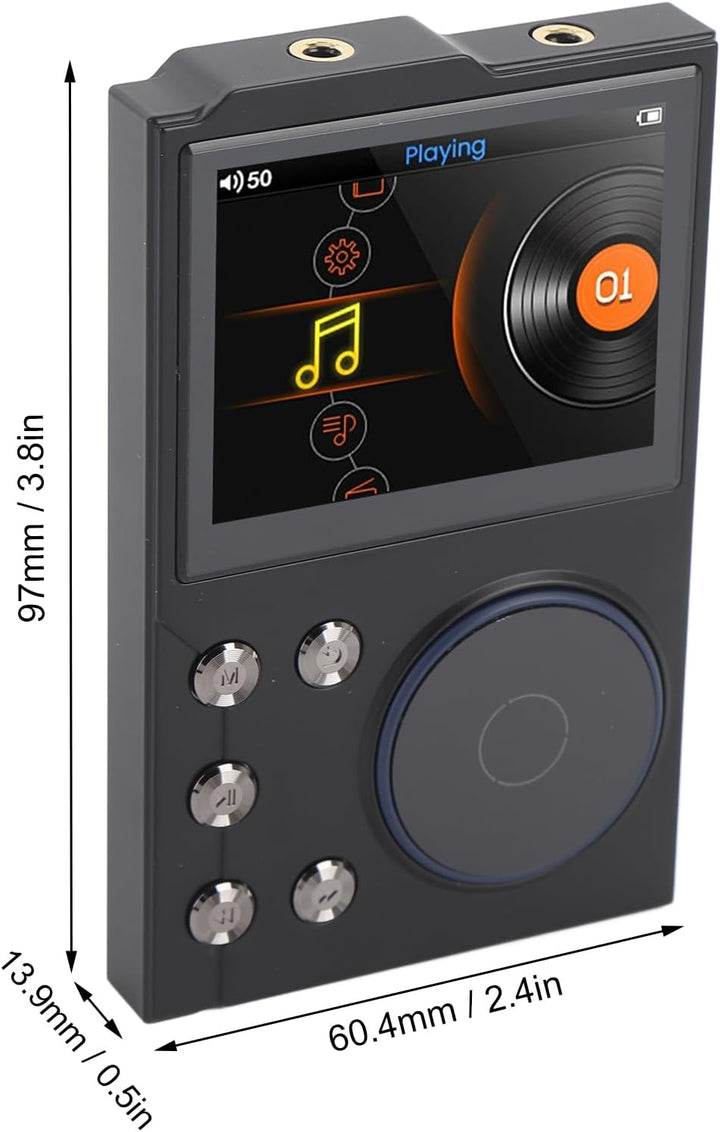 Hi Res MP3 Player, 16GB Bluetooth 5.3 HiFi DSD DAC FLAC Audio Player Verlustfreier Hochauflösender M