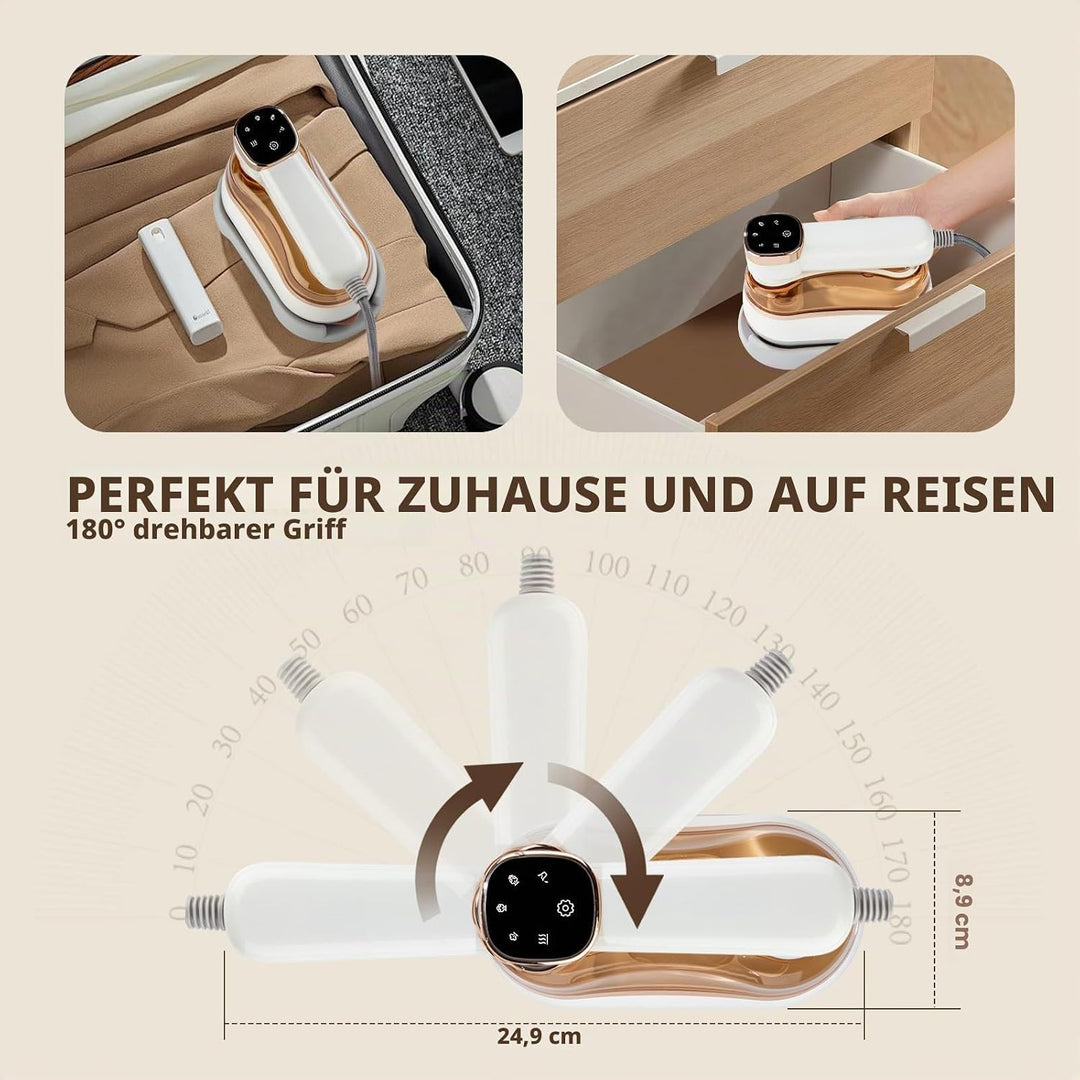 1200W Handheld steamer Dampfglätter Kabellos,steamer dampfglätter Tragbarer Reise-Steamer &amp; Dampfbüg