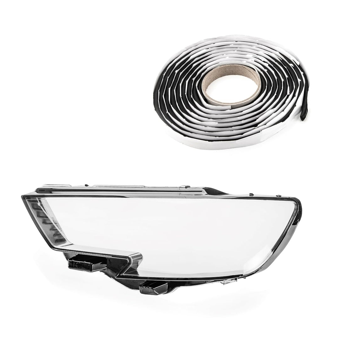 LST Scheinwerferglas Streuscheibe Frontlicht Abdeckung Glas links transparent schwarz kompatibel mit