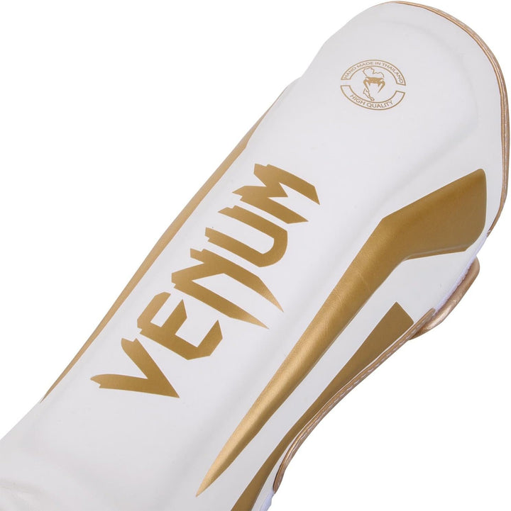 Venum Elite Boxen Schienbeinschutz L Weiss / Gold, L Weiss / Gold