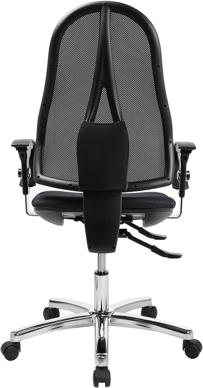 Topstar Open Point SY Deluxe inkl. AL U2 Chrom grau KC2 meliert Grau Kc2 Netzrücken schwarz, Grau Kc