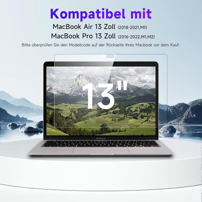 IPROKKO 2 Pack Anti Blaulicht Displayschutzfolie für MacBook Air 13 Zoll (2018-2021,M1)&MacBook Pro