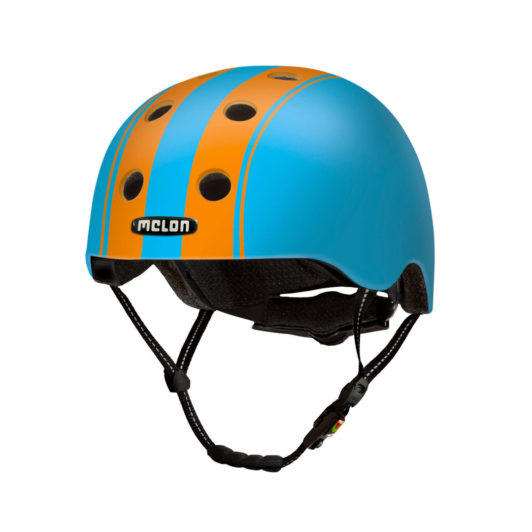 Melon »Double Orange Blue« Leichter und Cooler Fahrradhelm für Damen, Herren und Kinder mit maximale