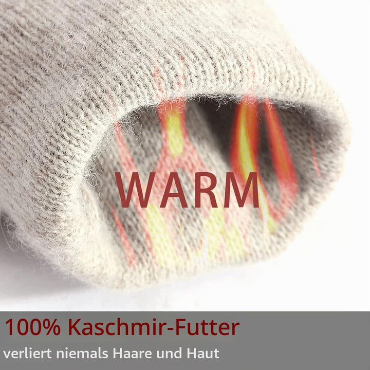 Harssidanzar Damen Lederhandschuhe Winter Warmes Kaschmirfutter Touchscreen Vintage Finished GL017EU