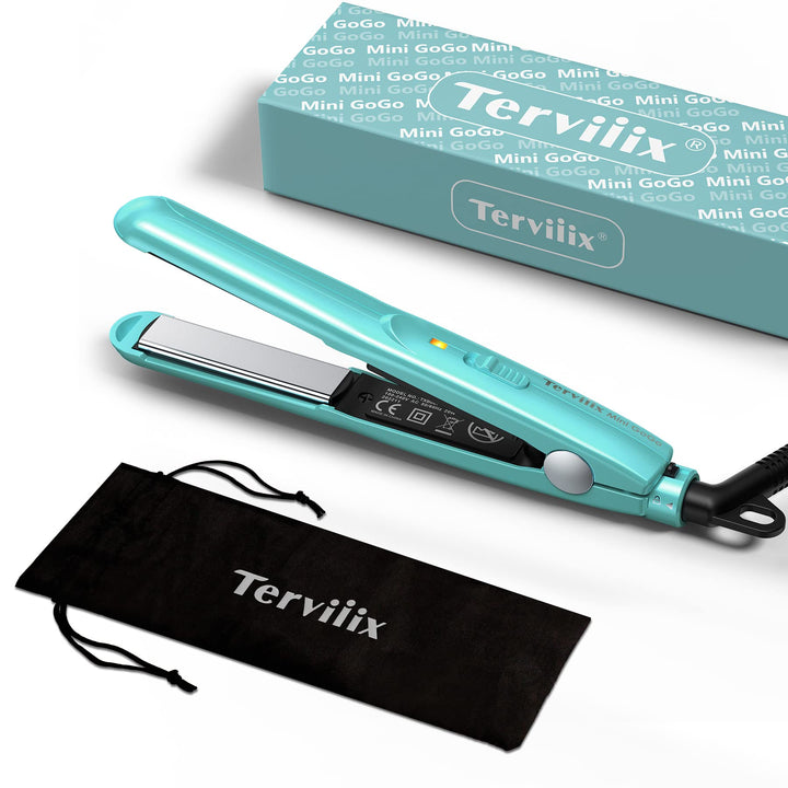 Terviiix Mini-Haarglätter, Keramik-Mini-Glätteisen für kurzes Haar/Locken, Pony, leicht und tragbar,