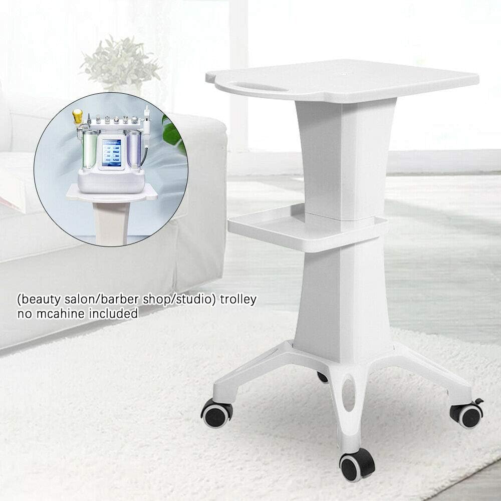 Futchoy Kosmetikstudio Beauty Wagen Weiss Kosmetikwagen Gerätewagen Arbeitswagen Trolley 2-lagiges m