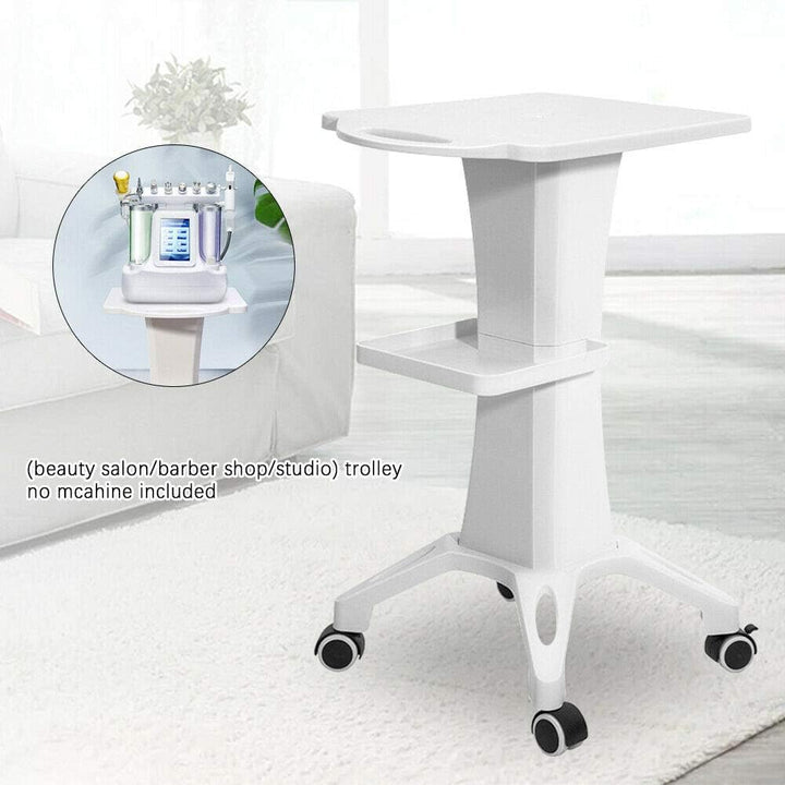 Futchoy Kosmetikstudio Beauty Wagen Weiss Kosmetikwagen Gerätewagen Arbeitswagen Trolley 2-lagiges m