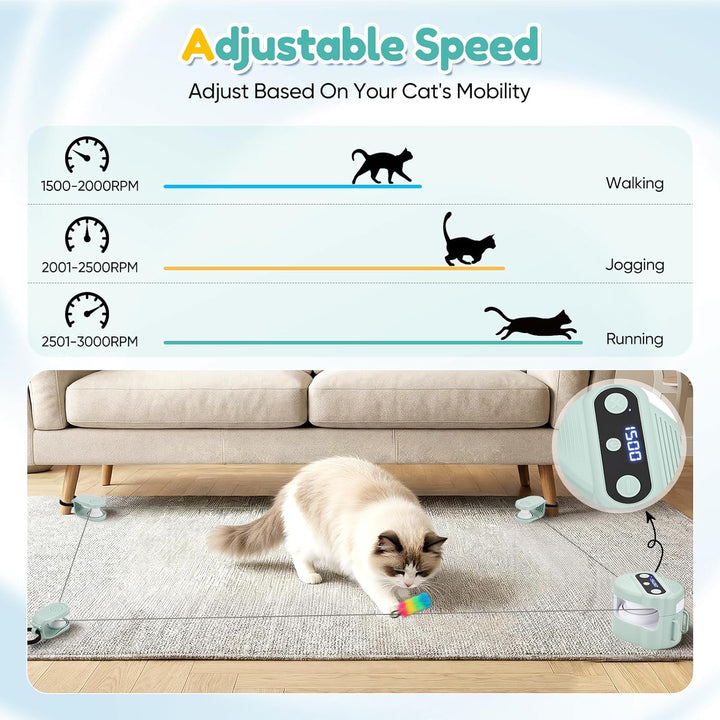 Interaktives Katzenspielzeug für Drinnen, Automatisches/Ferngesteuertes Simuliertes Katzenjagdspielz