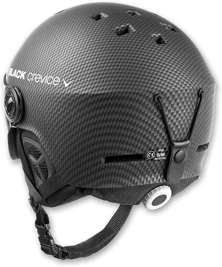 Black Crevice Skihelm Gstaad I Skihelm mit Visier im Pilotenstyle I Skihelm Herren & Damen I Skihelm