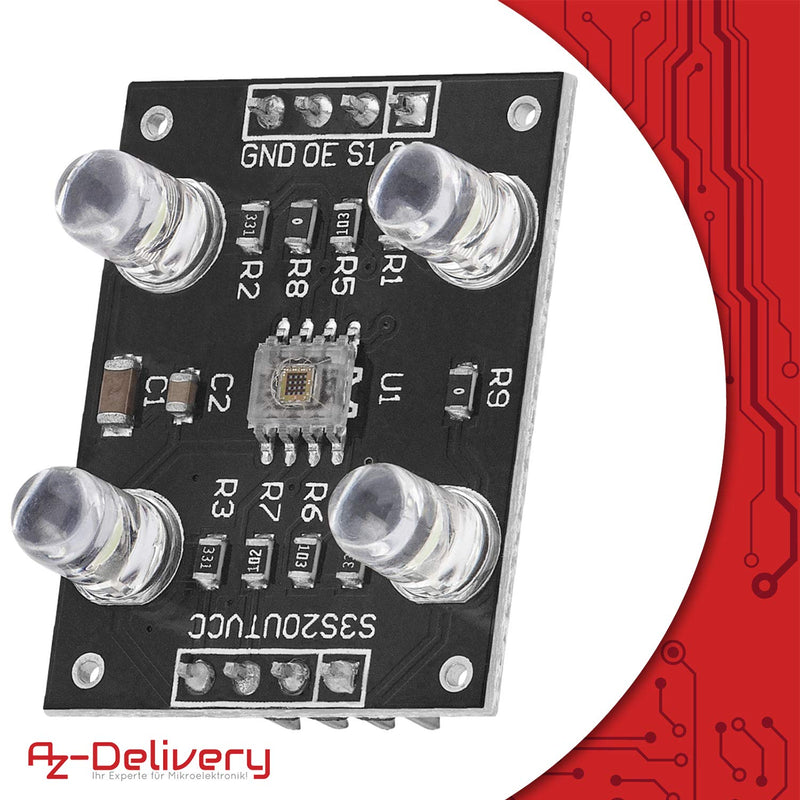 AZDelivery 3 x Farbsensor TCS230 TCS3200 Farben Sensor Modul kompatibel mit Arduino inklusive E-Book