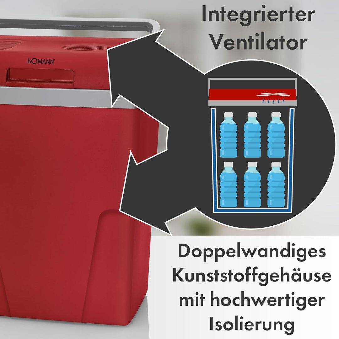 Bomann® Kühlbox | elektrische Kühlbox für Auto und Camping | Kühlbox mit 22L Fassungsvermögen | Kühl