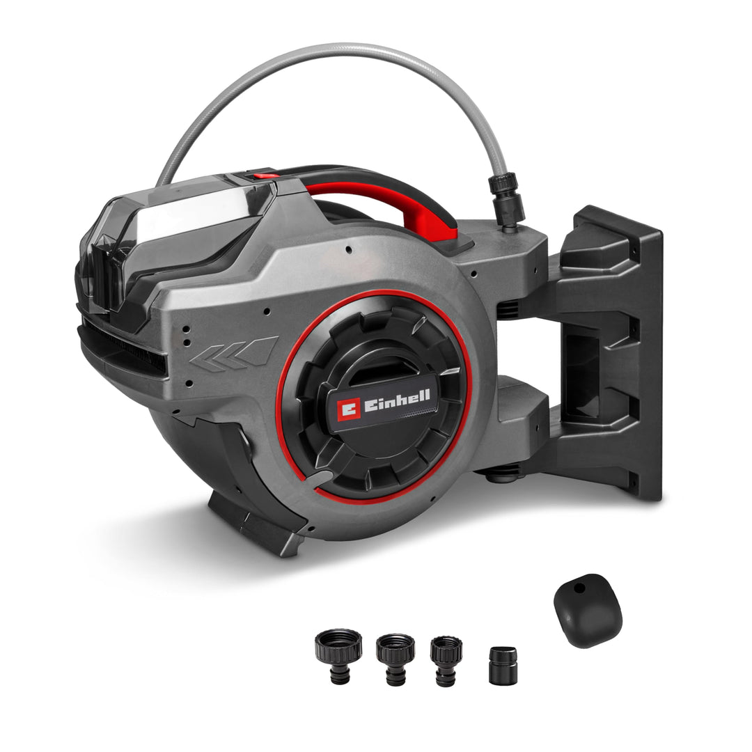 Einhell Akku-Schlauchtrommel GE-HR 18/30-1 WH Li-Solo (18 V, automatische Schlauchaufwicklung, 180°