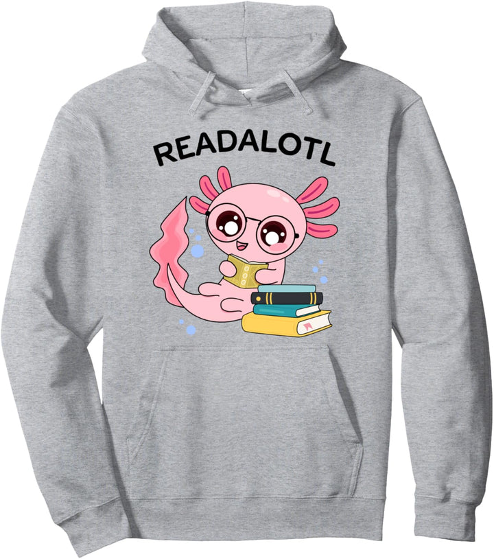 Axolotl Shirt Bücherwurm Buch Lesen Mädchen Axolotl Kostüm Pullover Hoodie