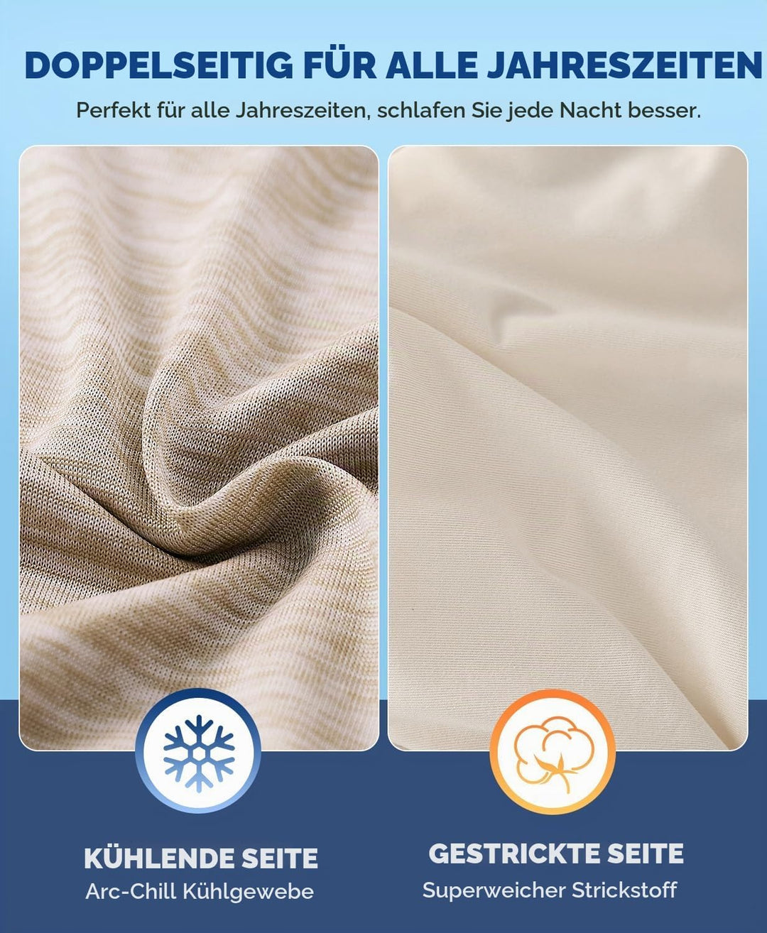 Luxear 2er Kühlender Kissenbezug 40x80cm für Nachtschweiss, Superweiche Kissenhülle, Japanische Arc-