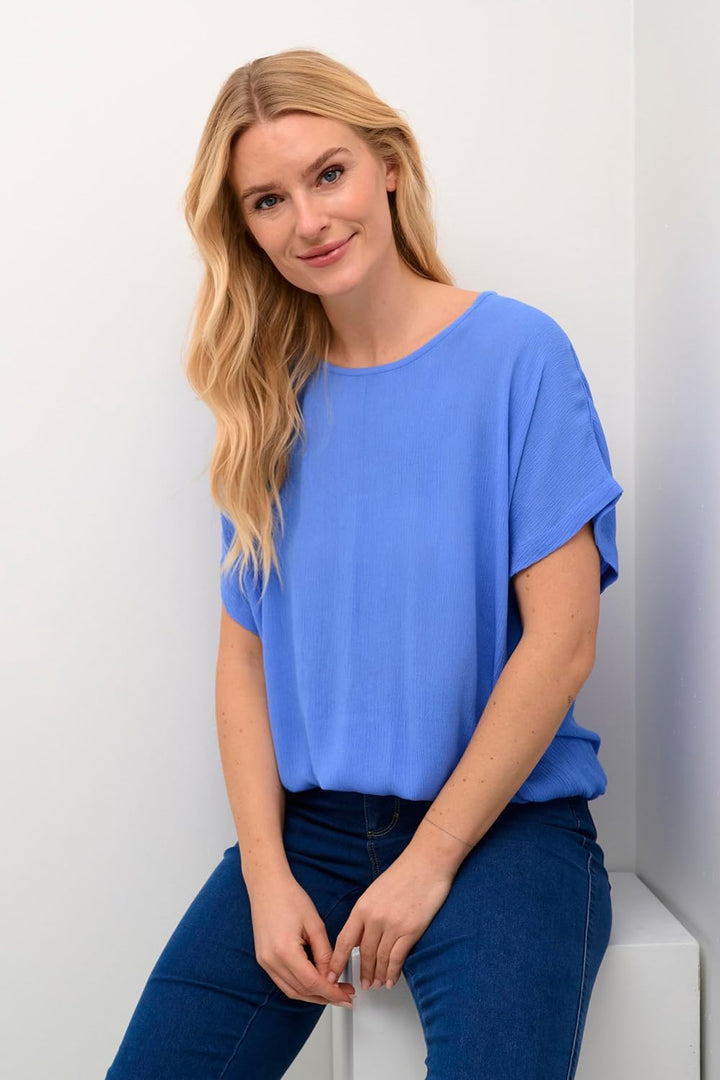 KAFFE Ärmellose Bluse KAamber KAamber Stanley 32 Blau, 32 Blau