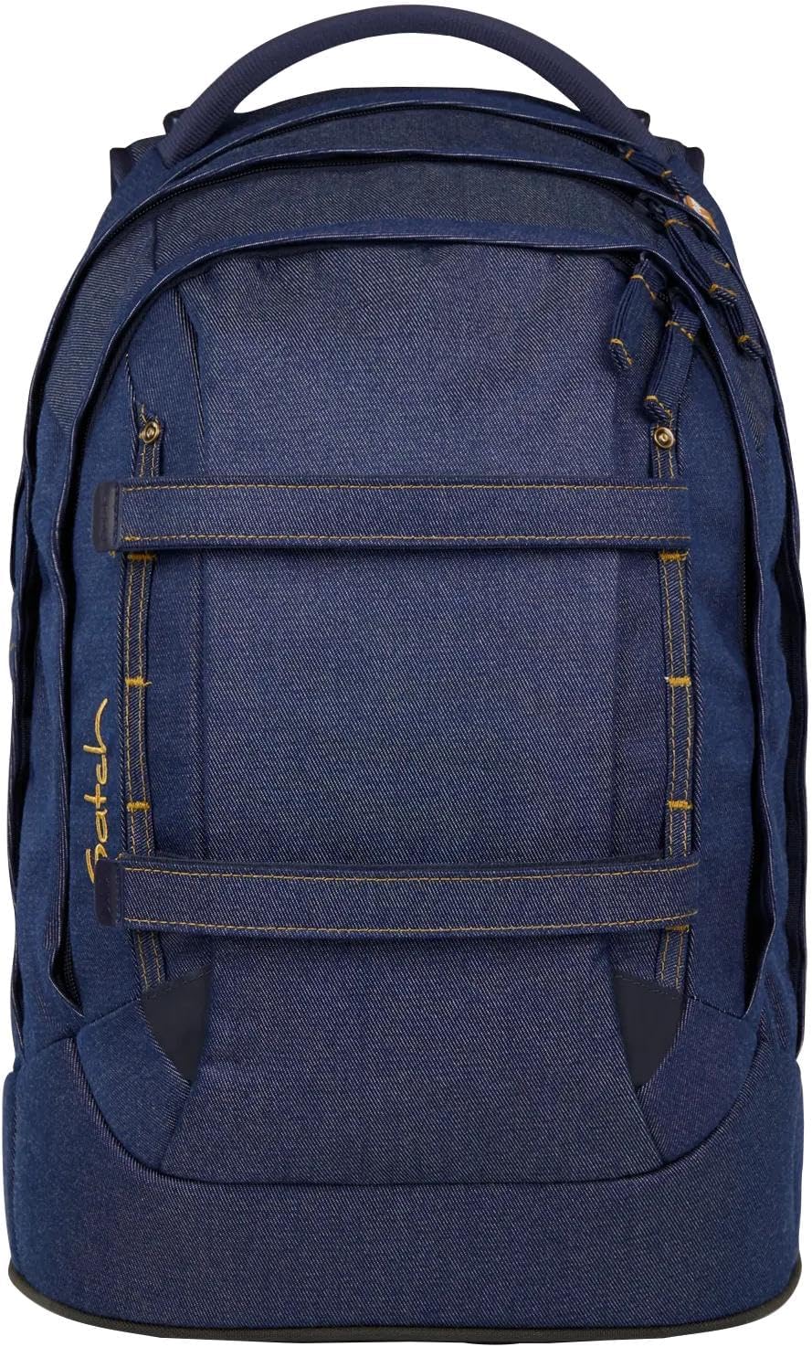 Satch Pack Set Set 3 teilig ab 5. Klasse ergonomisch 30L Stauraum mit Schlamperbox Sportbeutel Denim