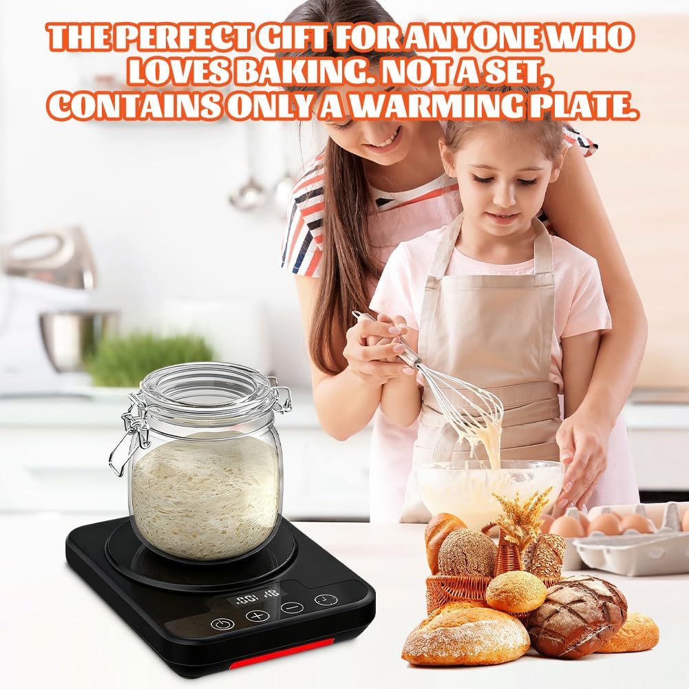Sauerteig Starter Warmer, Warmhaltematte für Sauerteigstarter, Präzise Temperaturregelung 1°C (21-49