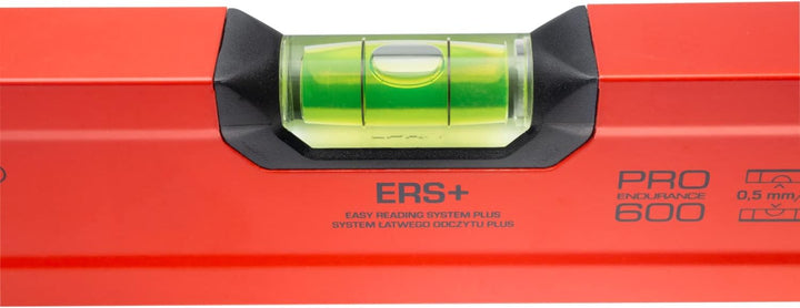 PRO600 Wasserwaage 120 cm mit Ergonomischen Profil - ERS+ (Easy Reading System) Präzise Wasserwaage