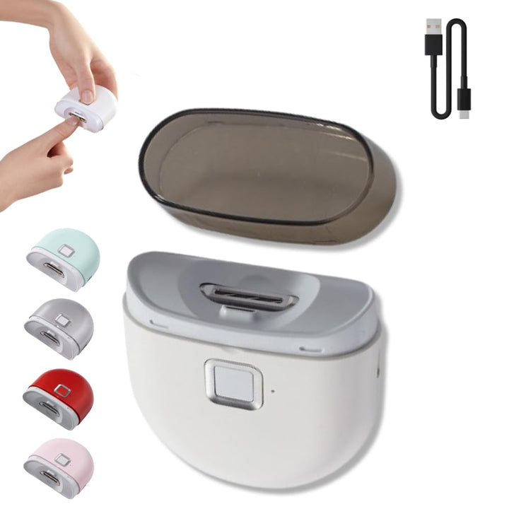 EUROtops Nageltrimmer mit LED-Licht – Elektrischer Nagelschneider für Finger- und Fussnägel, kabello