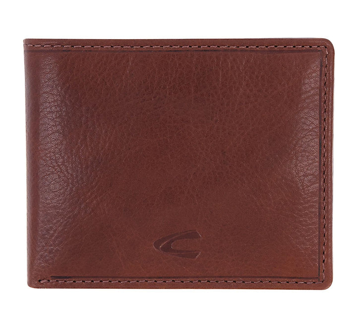 camel active Como Herren Geldbörse RFID Klein Querformat Leder, Cognac