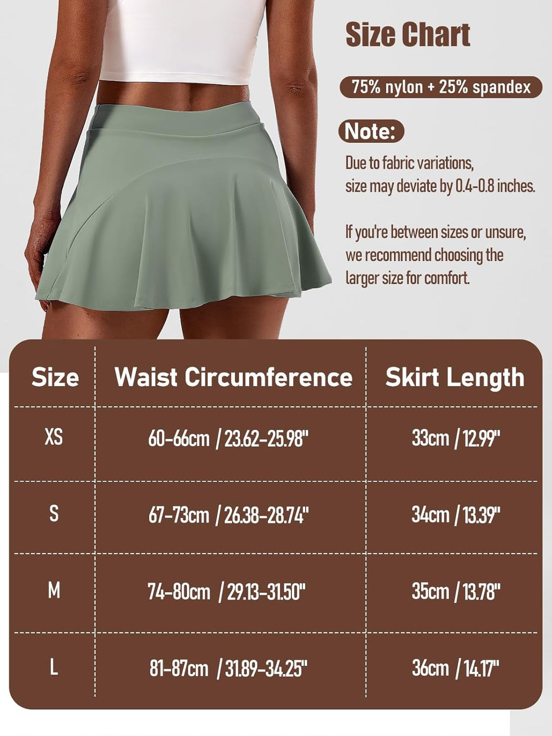 Tennisrock Damen mit Innenhose und Taschen – Hohe Taille Skort Damen Plissierter Sportrock Minirock