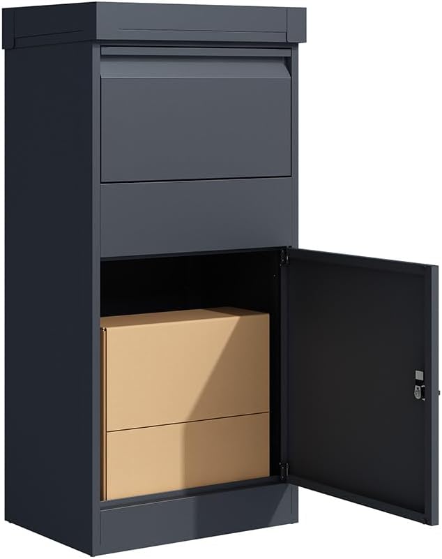 WESTMANN Paketbox Piet Outdoor | Metall 50x37x105 cm | Briefkasten & Paketkasten zum Schutz Ihrer Po