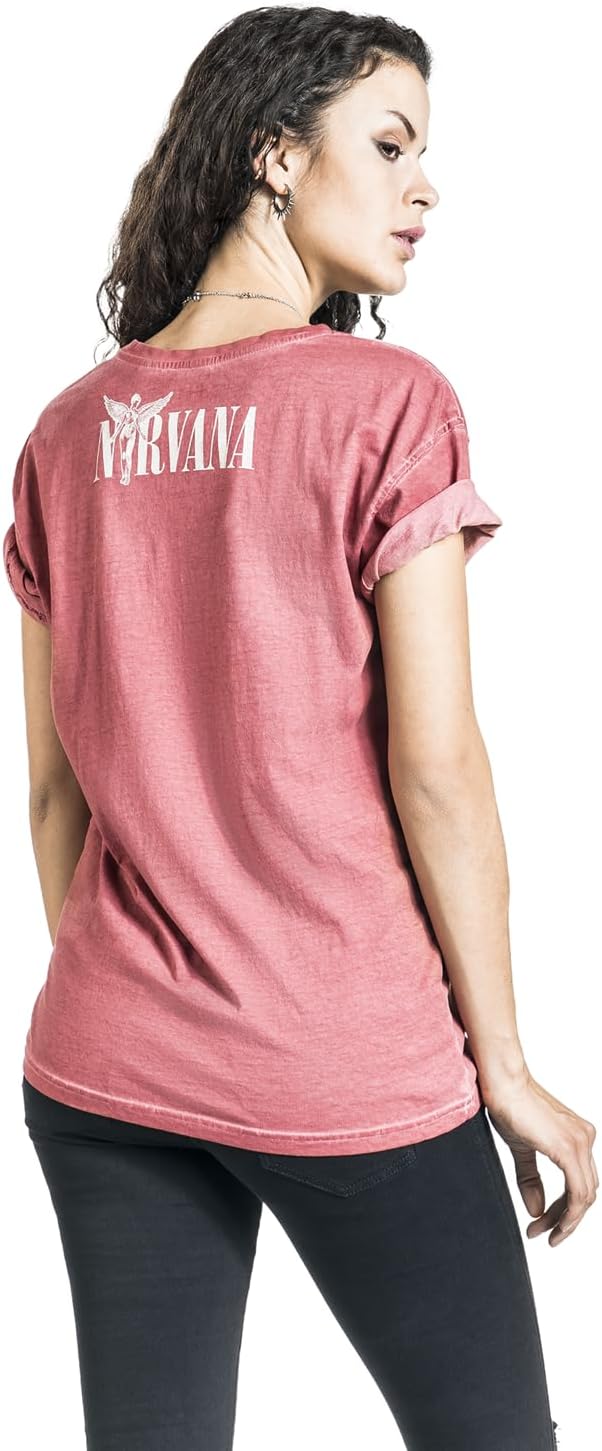 Nirvana In Utero Männer T-Shirt rot Band-Merch, Bands, 3XL Rot