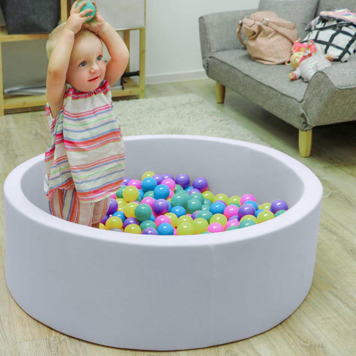 LittleTom Ab Null: Bunte Bälle für Bällebad Baby Spielbälle 5,5cm - Indoor Outdoor Spielzeug für Spi
