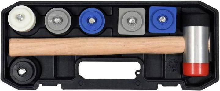 Schonhammer Set 8-tlg. | Ausbeulhammer, Gummihammer, Hammer mit verschiedenen Aufsätzen