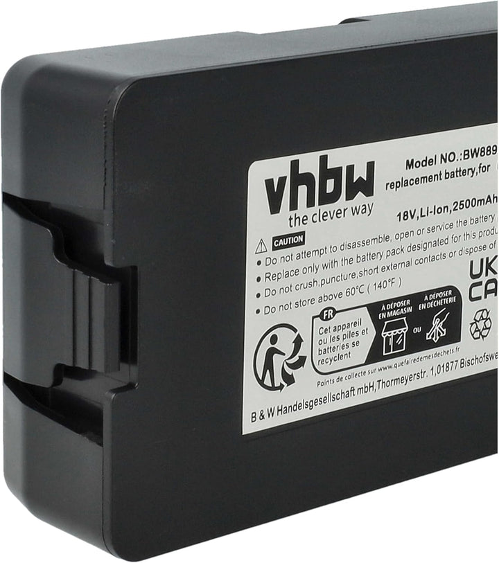 vhbw Akku kompatibel mit Husqvarna Automower 330X (2013-2015), (2017) Rasenroboter (2500mAh 18V Li-I
