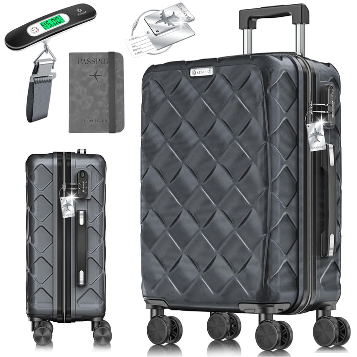 KESSER® Reisekoffer 120L Koffer ABS Hartschalenkoffer mit Zahlenschloss, Kofferwaage & Reisebrieftas