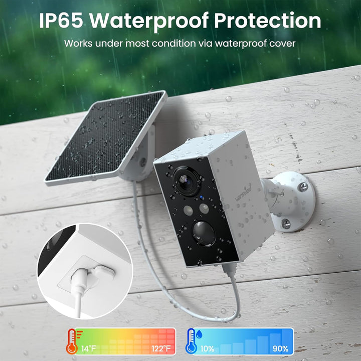 wansview Überwachungskamera Aussen Solar Akku - 2K Kamera Überwachung Aussenkamera WLAN Kabellos Akk