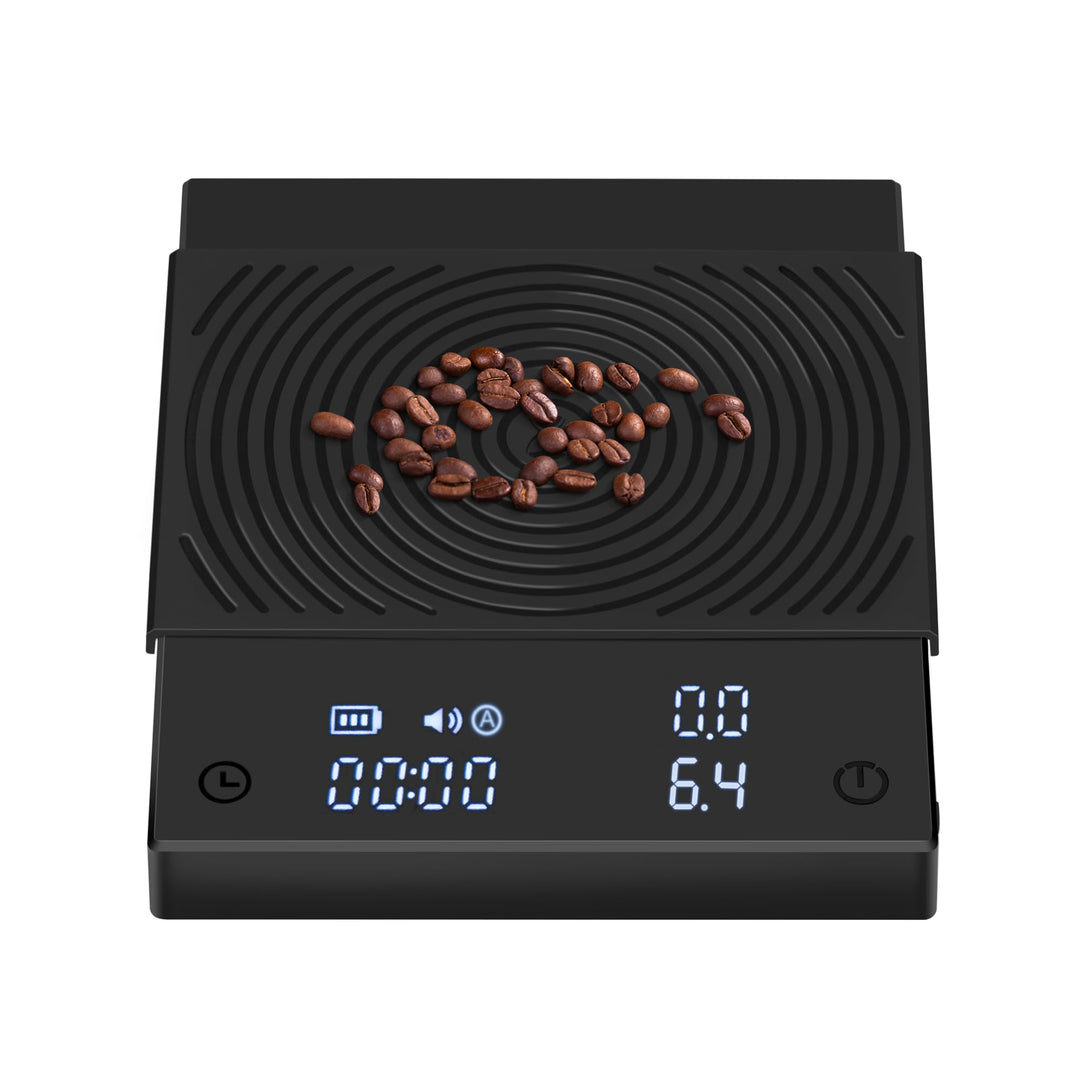 Black Mirror Basic 2, TIMEMORE Kaffeewaage mit Timer, Durchflusskontrolle, 0,1g Genauigkeit, mit aut