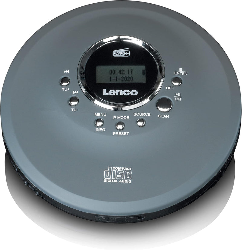 Lenco CD-400 - Tragbarer CD-Player - Discman - DAB+ Radio - CD, CD-R/RW, MP3-Player - Senderspeicher