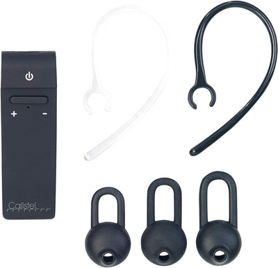 Callstel Sprachübersetzer: 2in1-Live-Übersetzer und In-Ear-Mono-Headset, kabellos, Bluetooth, App (T