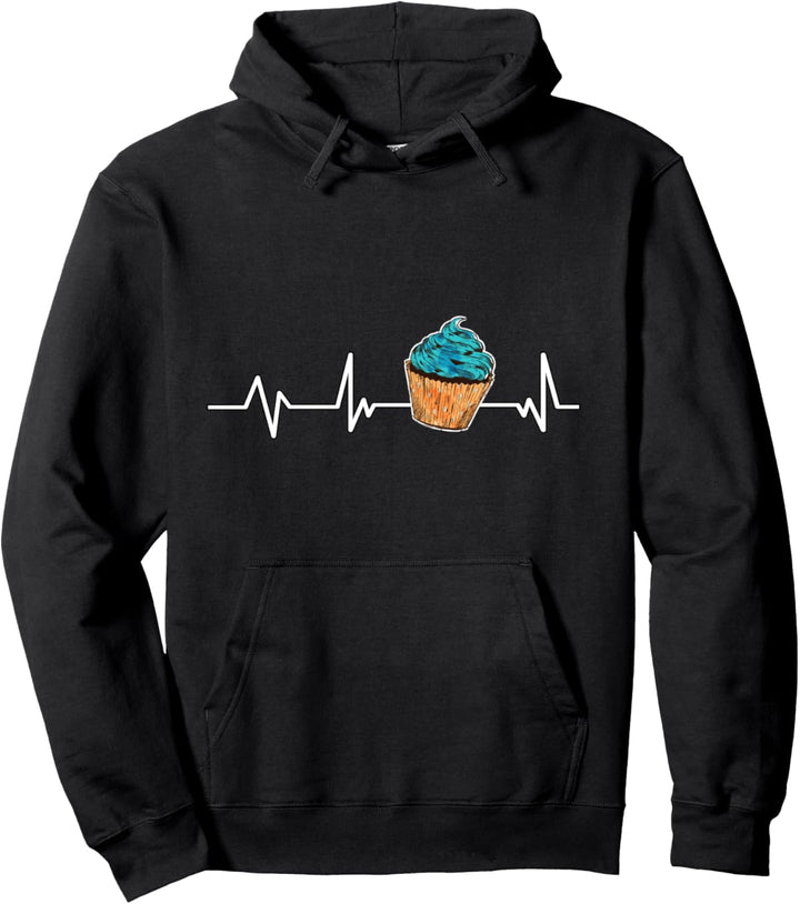 Cupcake Herzschlag Geschenk Cupcake Pullover Hoodie
