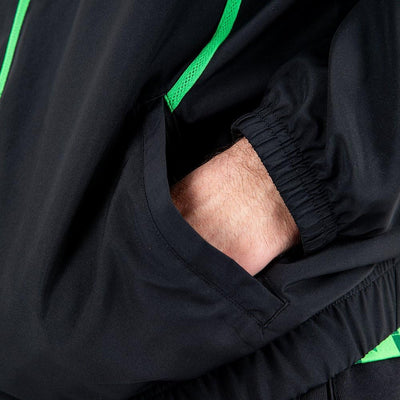 Puma Borussia Mönchengladbach Prematch Woven Jacket BMG Kapuzenjacke Gladbach PUMA BLACK / PUMA GREE