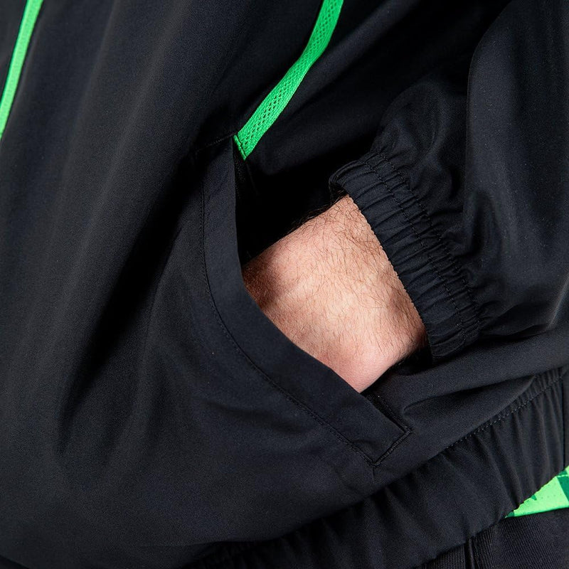 Puma Borussia Mönchengladbach Prematch Woven Jacket BMG Kapuzenjacke Gladbach PUMA BLACK / PUMA GREE
