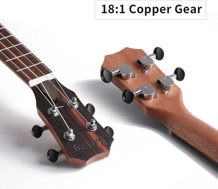 Batking Bariton Ukulele Elektrisch, 30 Zoll Backwood Baritone Ukulelen mit Halsspannstab mit Gitarre