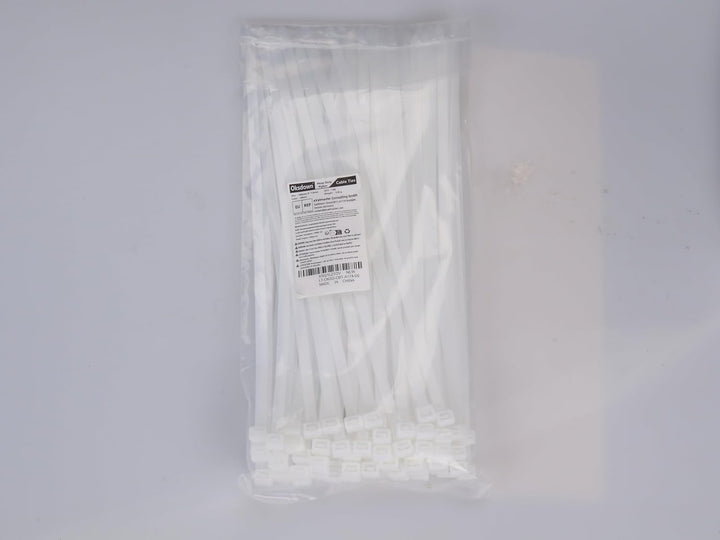 500mm × 7,6mm Breit 100 Stück Extra Stark Kabelbinder mit 55 kg Zugfestigkeit Weiss UV-Beständig Gro