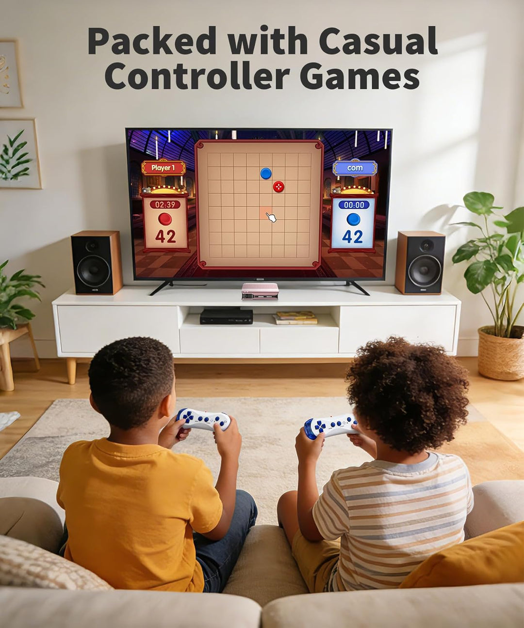 Spielkonsole für Kinder mit Bewegungsspielen, Plug & Play TV-Spielkonsole, ideal für Indoor-Bewegung