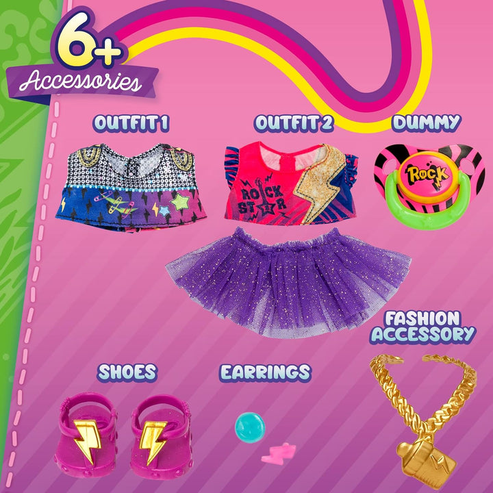 Baby Cool Roxie Rocker Puppe mit Kleidung, Schuhen und exklusiven Accessoires im Rock-Stil, inklusiv